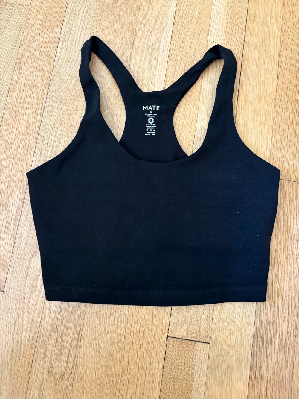 MATE the Label Black Organic Stretch Racer Tank